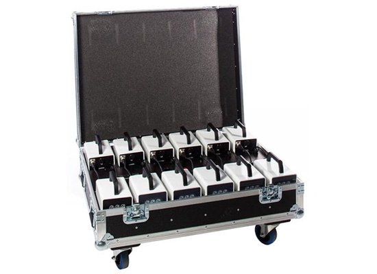 Stagetek PICO MK2 AKKU LED Scheinwerfer Touringcase von Amptown 12 Stück RGBW