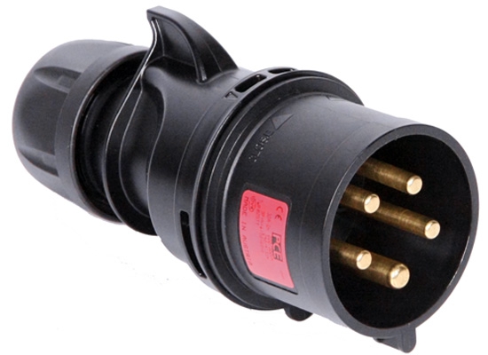 PCE CEE Turbo Shark Starkstromstecker 5 Pol 16A schwarz