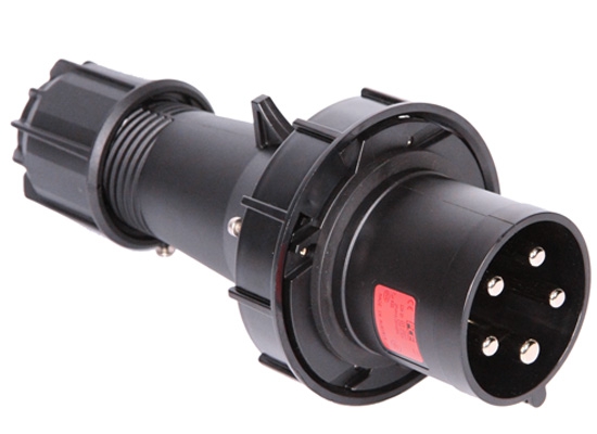 PCE Power Twist 035-6xs CEE Stecker, 63A, 415V, 5pol, SCHWARZ, 6h, Schraubkontakt, IP66