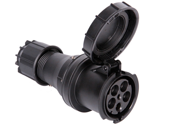 PCE CEE Turbo Shark Starkstromkupplung 5 Pol 63A schwarz