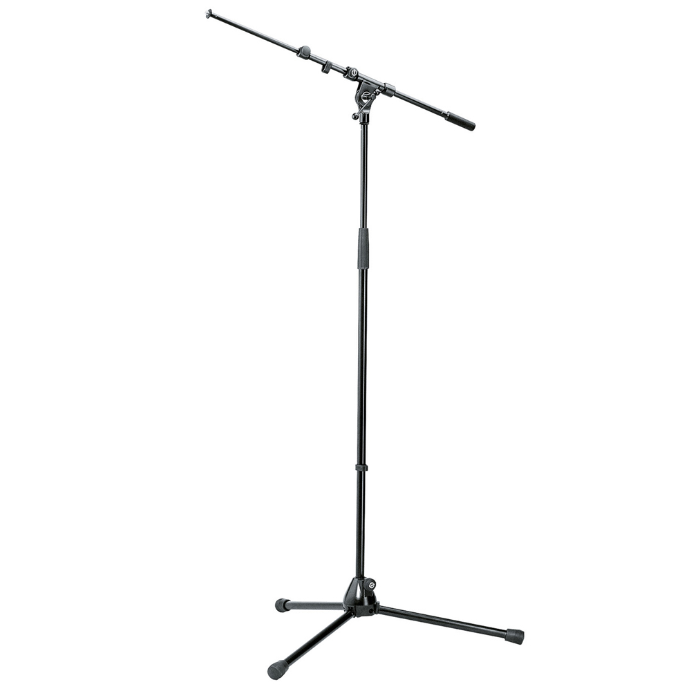 K&M 27195 Mikrofonstativ mit Schwenkarm ausziehbar, schwarz, Höhe:90-160cm