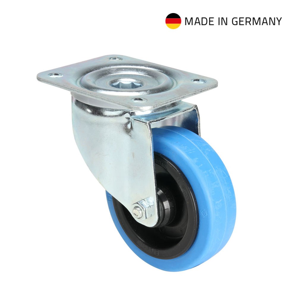 Tente 37033 Lenkrolle 100 mm mit blauem Rad