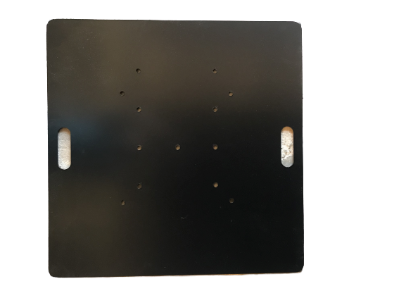 Bodenplatte, STAHL, 800x800x6mm, 31kg, passend für 1/2/4 Punkt Traversen schwarz