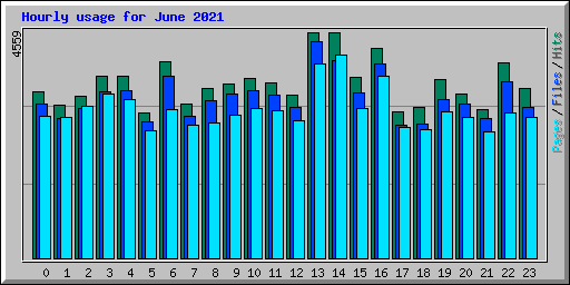 Hourly usage for June 2021