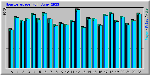 Hourly usage for June 2023