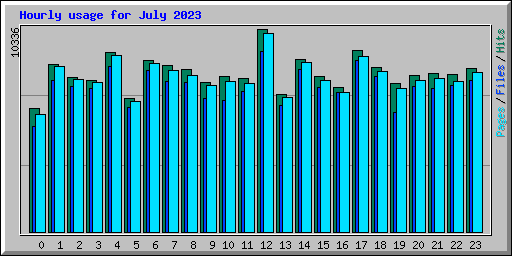 Hourly usage for July 2023
