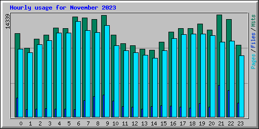 Hourly usage for November 2023