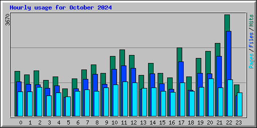 Hourly usage for October 2024