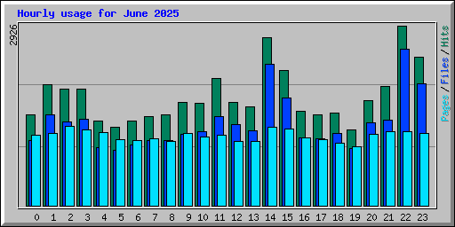 Hourly usage for June 2025