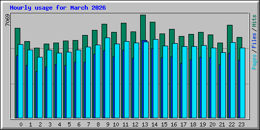 Hourly usage for March 2026